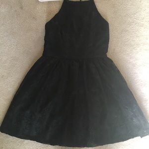 Bebe black fit and flare dress